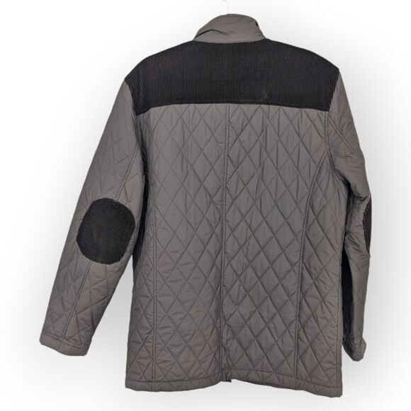 Tasso Elba Men's Field Jacket Quilted Corduroy Elbow Patch Brown Sz Medium Coat - Picture 2 of 11